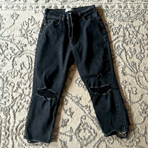 Abercrombie & Fitch Curve Love Ankle Straight Ultra High Rise Size 28/6 Short - Picture 1 of 7